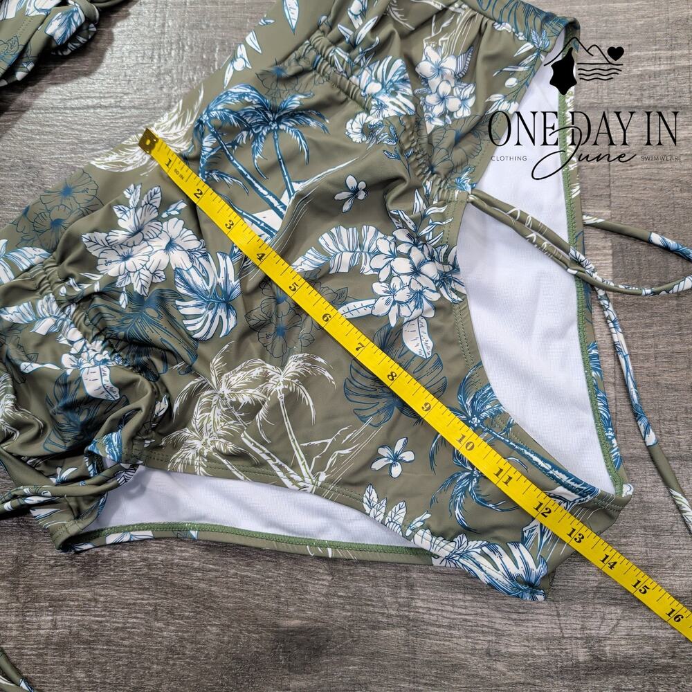 Aimage High Waist Drawstring Bikini Swimsuit Size XL - Picture 3 of 5